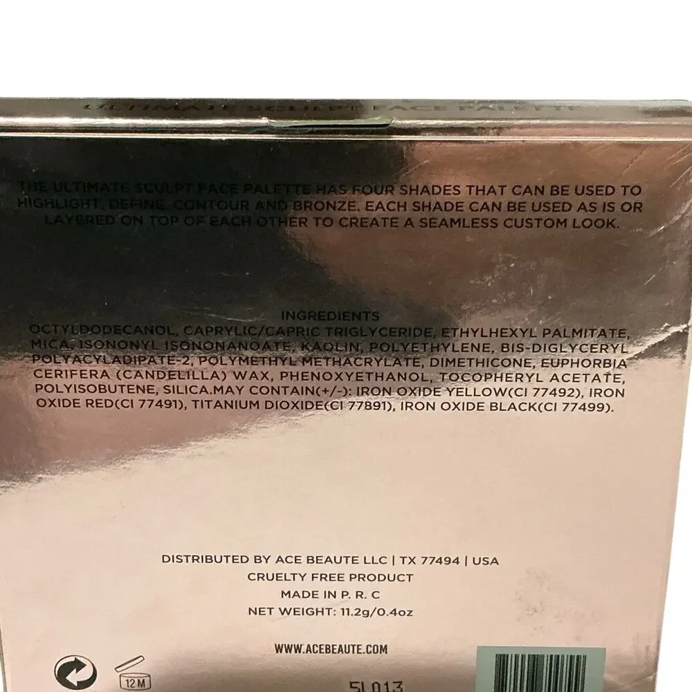 Ace Beauté Ultimate Sculpt Face Palette Cream Contour Bronze Highlight Kit New